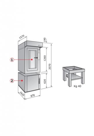 Horno Eléctrico Termoventilado TS10‑E 40x80