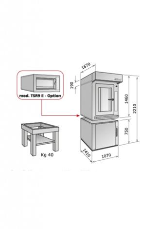 Forno rotativo termoventilato TSR9/10-E-G