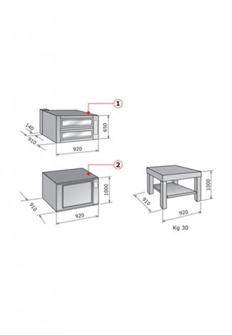 Horno eléctrico modular - Rápido 2 CPR Bicámara de la Línea Profesional